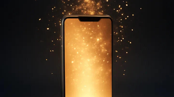 3666BE COM Modern phone with glowing screen